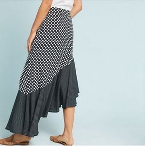 NWT Anthropologie Polka Dot Flounce skirt by Monarc